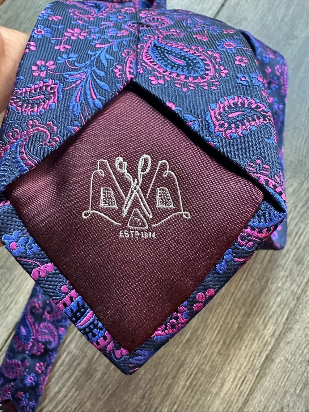 5x Men's Woven 100% Silk Pointed Tie